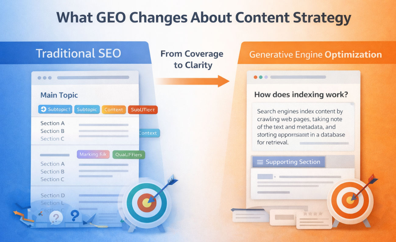 GEO content and what changes about content graphic